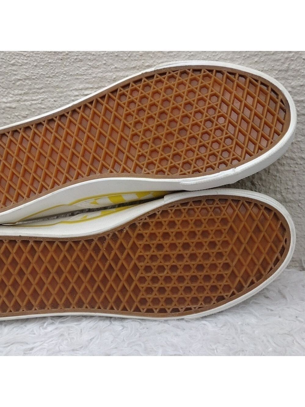 Vans DSY Off The Word Yellow Checkered Canvas Round Toe Low Top Slip-On Sneaker - Picture 8 of 16